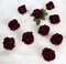 25 PCS Burgundy Artificial Flowers – Velvet Rose Silk Flowers with Stems, Realistic Faux Florals for DIY Weddings, Parties, Baby Showers & Home Décor